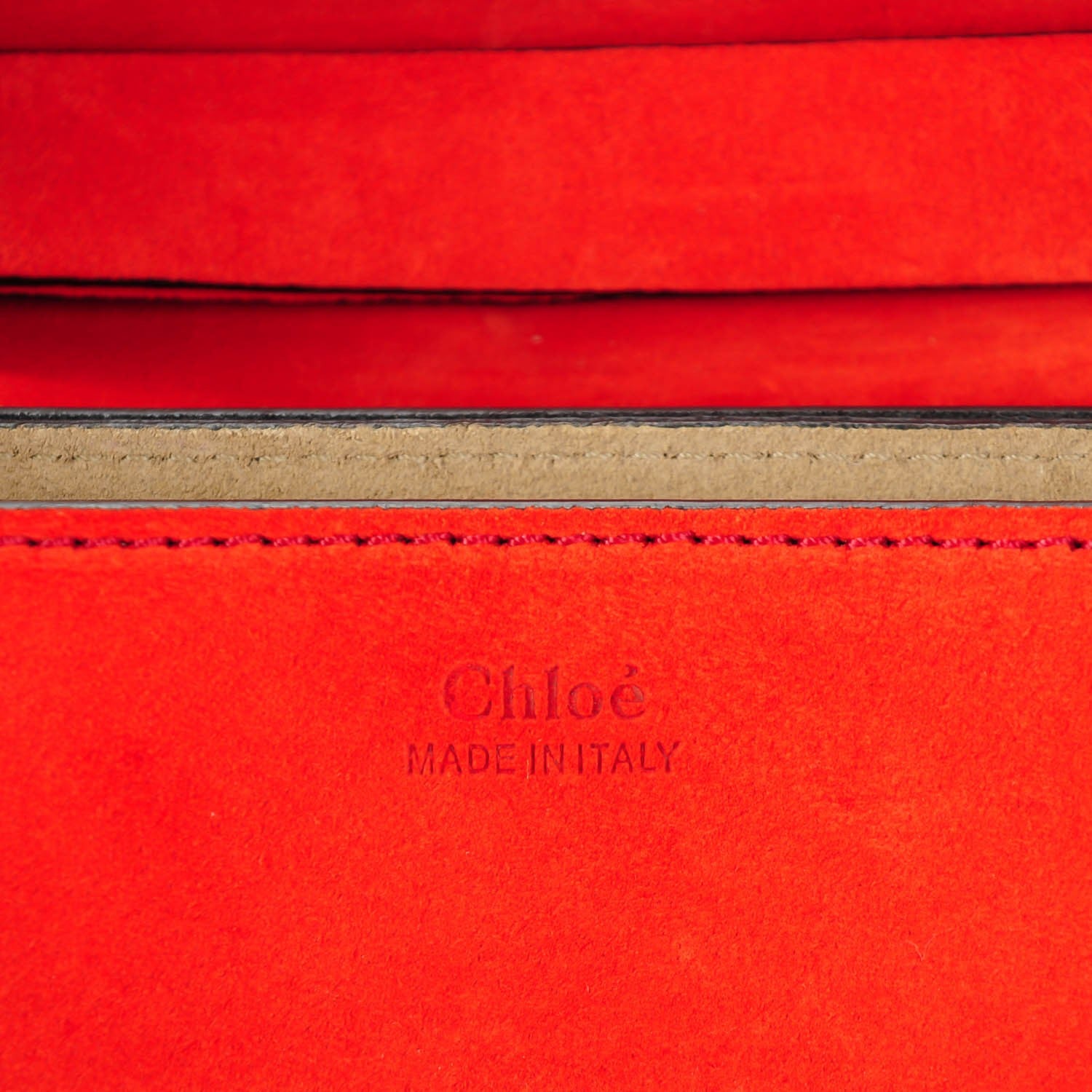 Chloe Suede Smooth Calfskin Mini Drew Shoulder Bag Plaid Red Black 5 of 8
