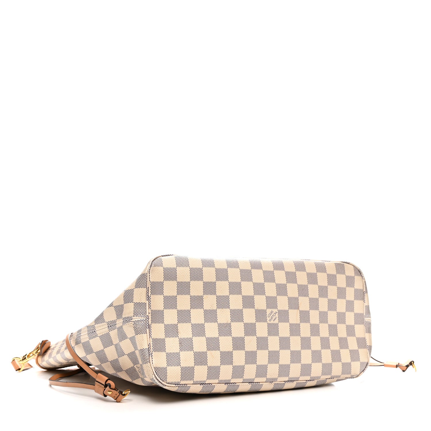 Louis Vuitton Damier Azur Braided Neverfull MM Orange 4 of 15