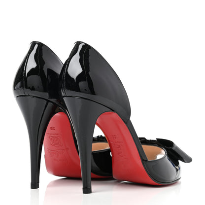 Christian Louboutin Patent Joli Noeud Dorcet Heels 39 Black 4 of 9