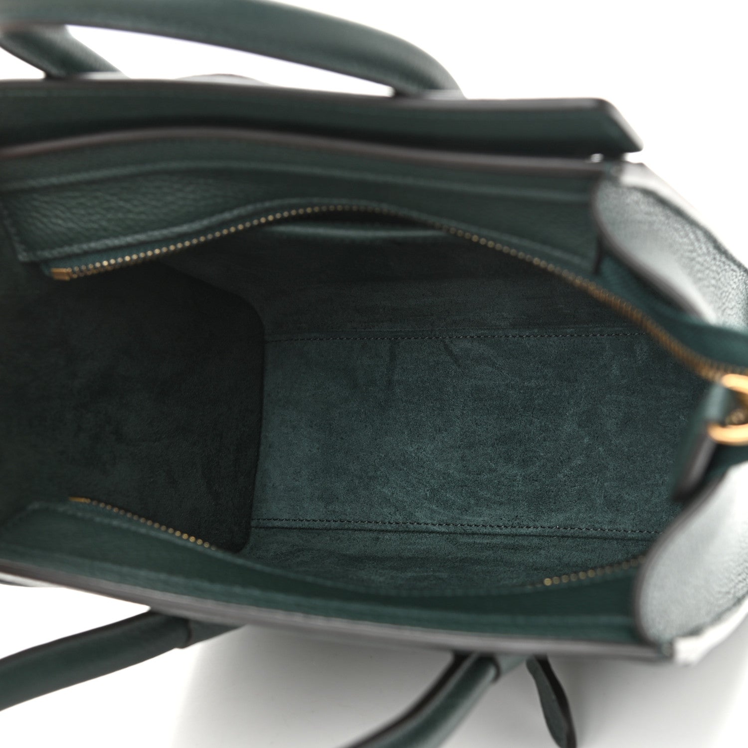 Celine Drummed Calfskin Nano Luggage Amazone 4 of 10