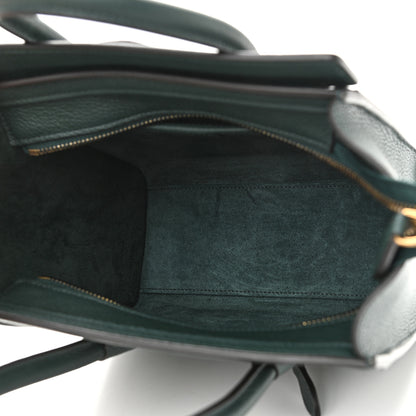 Celine Drummed Calfskin Nano Luggage Amazone 4 of 10