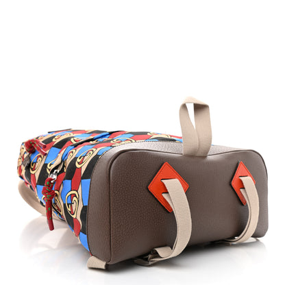 Gucci X THE NORTH FACE Econyl Nylon Geometric Interlocking G Print Medium Backpack Multicolor 4 of 9