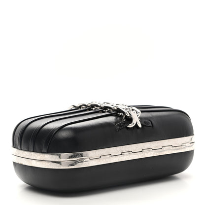 Alexander McQueen Nappa Skull Chain Box Clutch Black 4 of 7