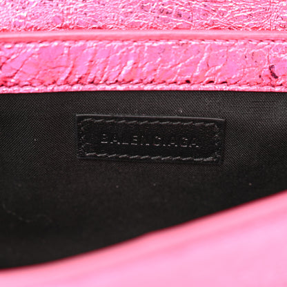 Balenciaga Metallic Agneau Arena Le Cagole Sling Bag XS Pink 6 of 10