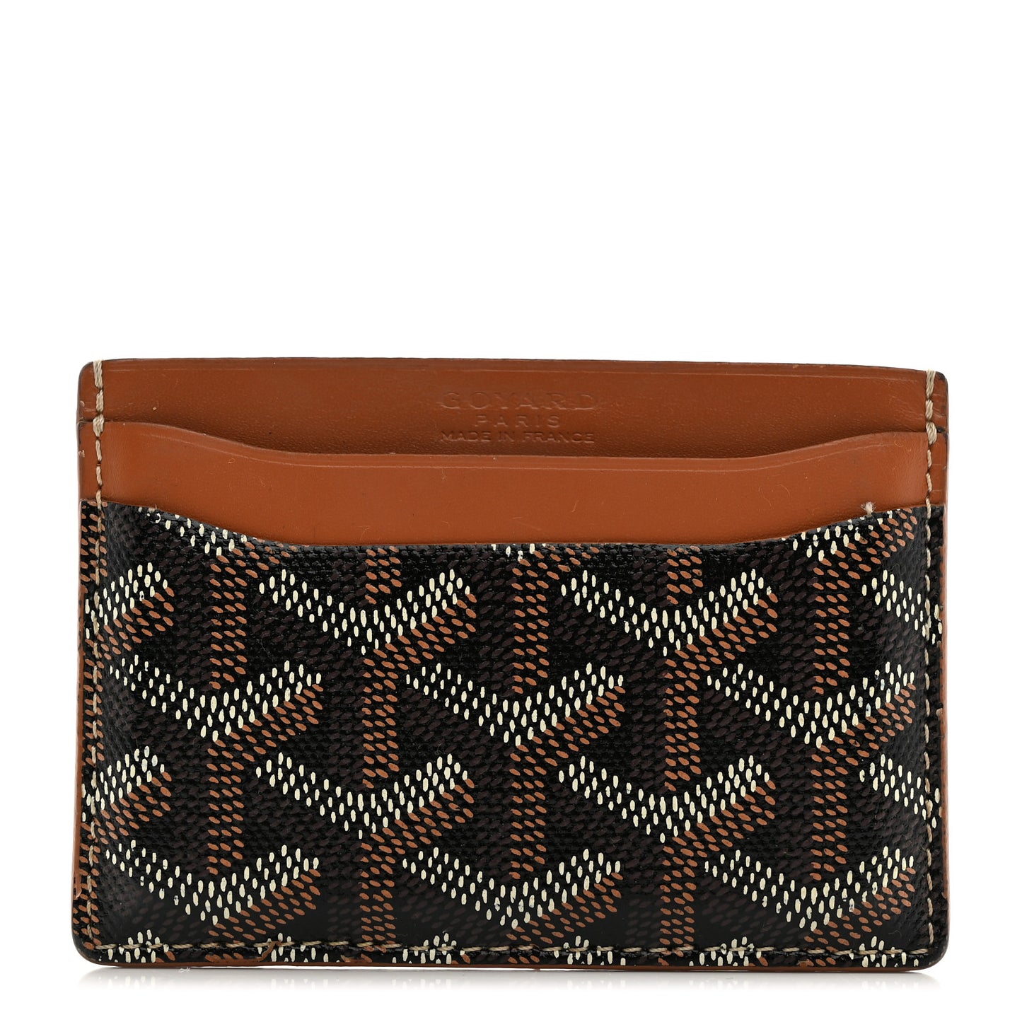 Goyardine Saint Sulpice Card Holder Black Gold
