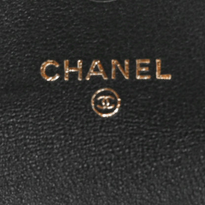 Chanel Lambskin Quilted Pearl Top Handle Clutch With Chain Black 7 of 11