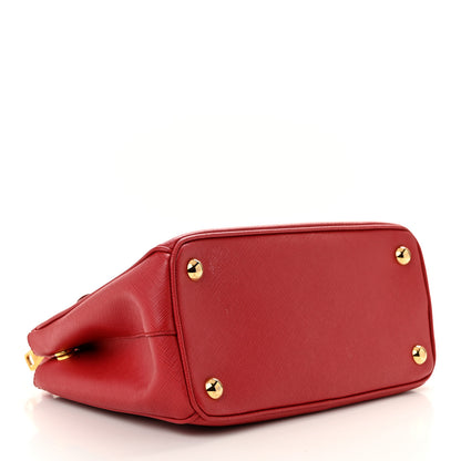 Prada Saffiano Small Galleria Double Zip Tote Fuoco 4 of 10