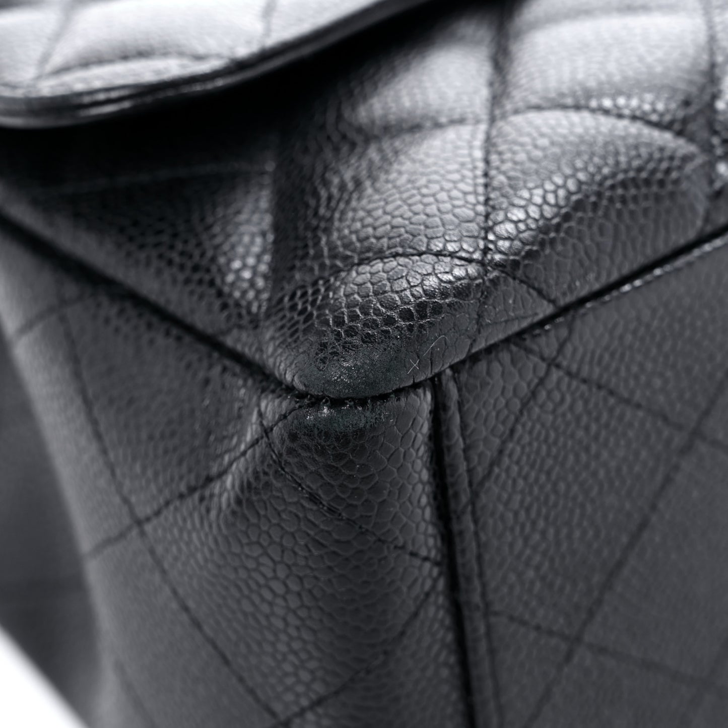 Caviar Quilted Maxi Double Flap Black