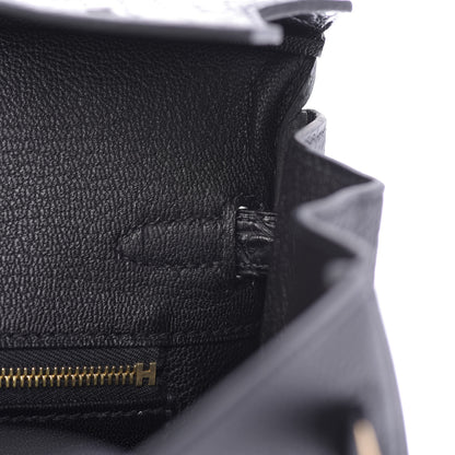 Hermes Togo Matte Alligator Birkin Touch 25 Black 21 of 32