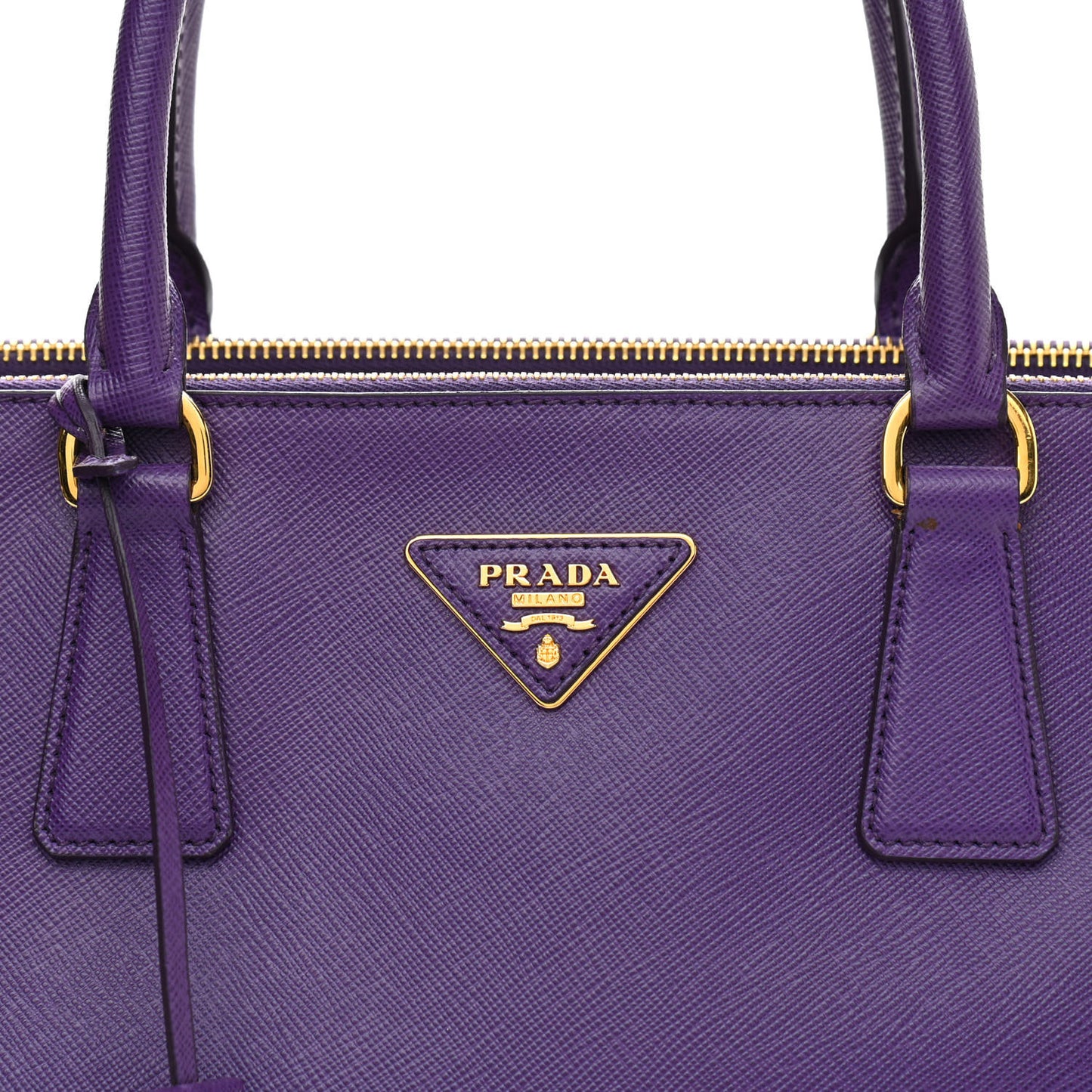Saffiano Medium Galleria Double Zip Tote Viola