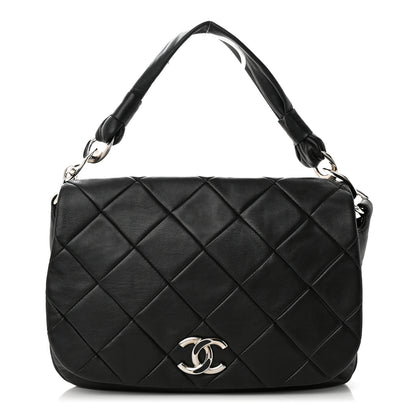 Chanel Lambskin Quilted Enamel CC Pillow Soft Flap Black 1 of 15