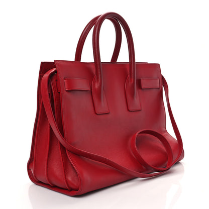 Saint Laurent Calfskin Small Sac De Jour Lipstick Red 3 of 13