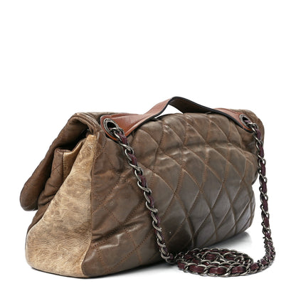 Chanel Iridescent Calfskin In The Mix Jumbo Flap Khaki 3 of 12