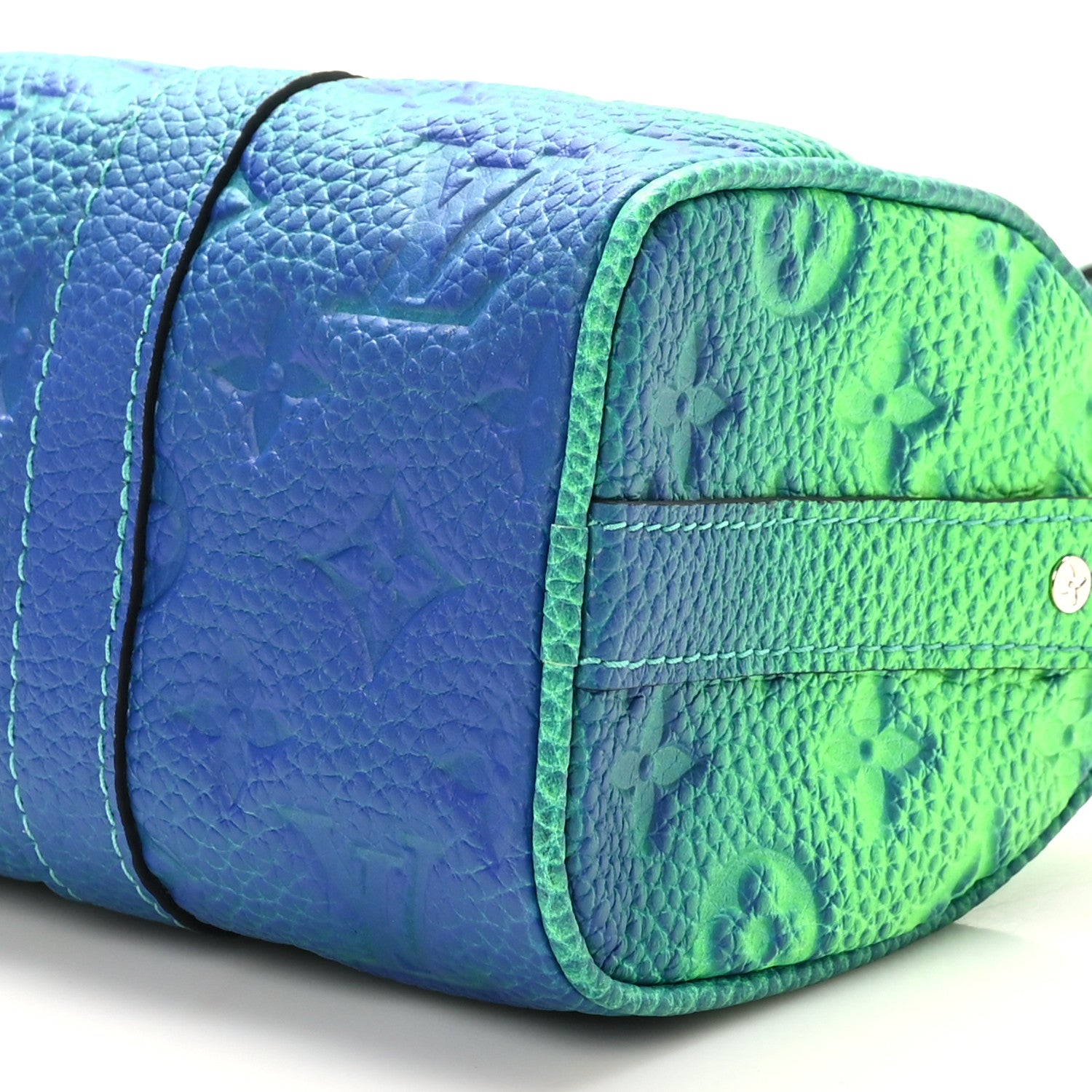 Louis Vuitton Taurillon Illusion Keepall XS Bleu Vert 8 of 8