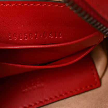 Gucci Calfskin Matelasse Mini GG Marmont Crossbody Bag Hibiscus Red 7 of 11
