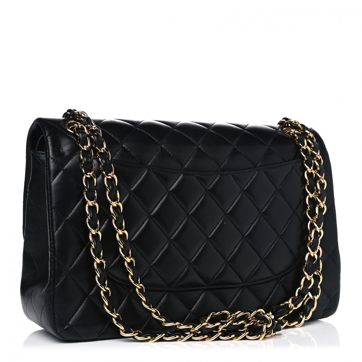Chanel Lambskin Quilted Jumbo Double Flap Black 2 of 8