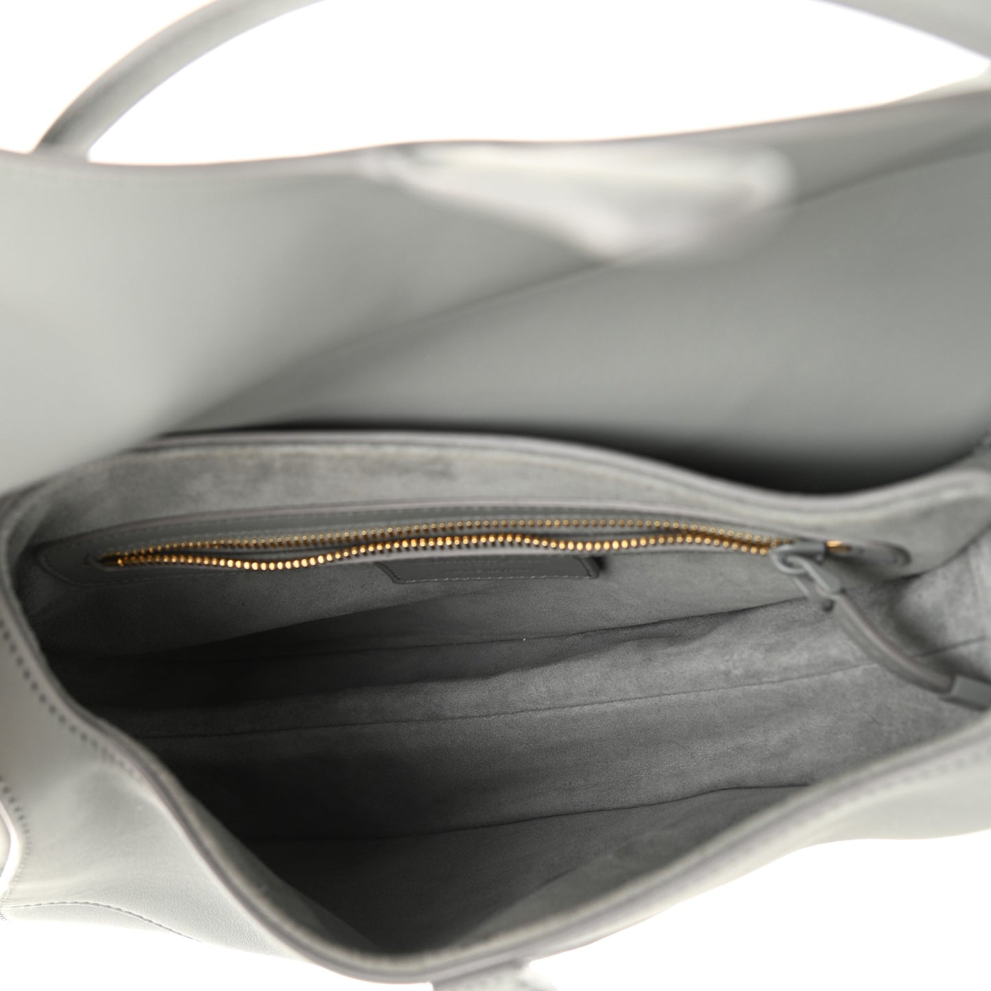 Ultra Matte Calfskin Saddle Bag Grey