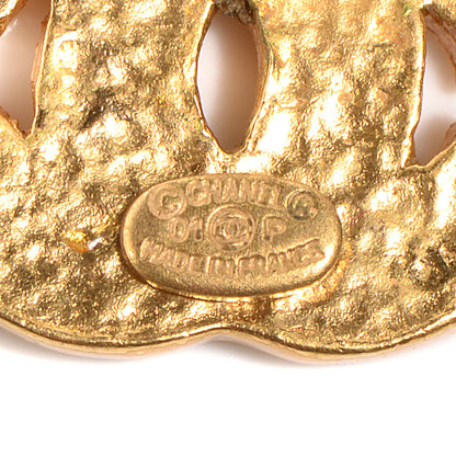 Chanel CC Earrings Gold 4 of 5