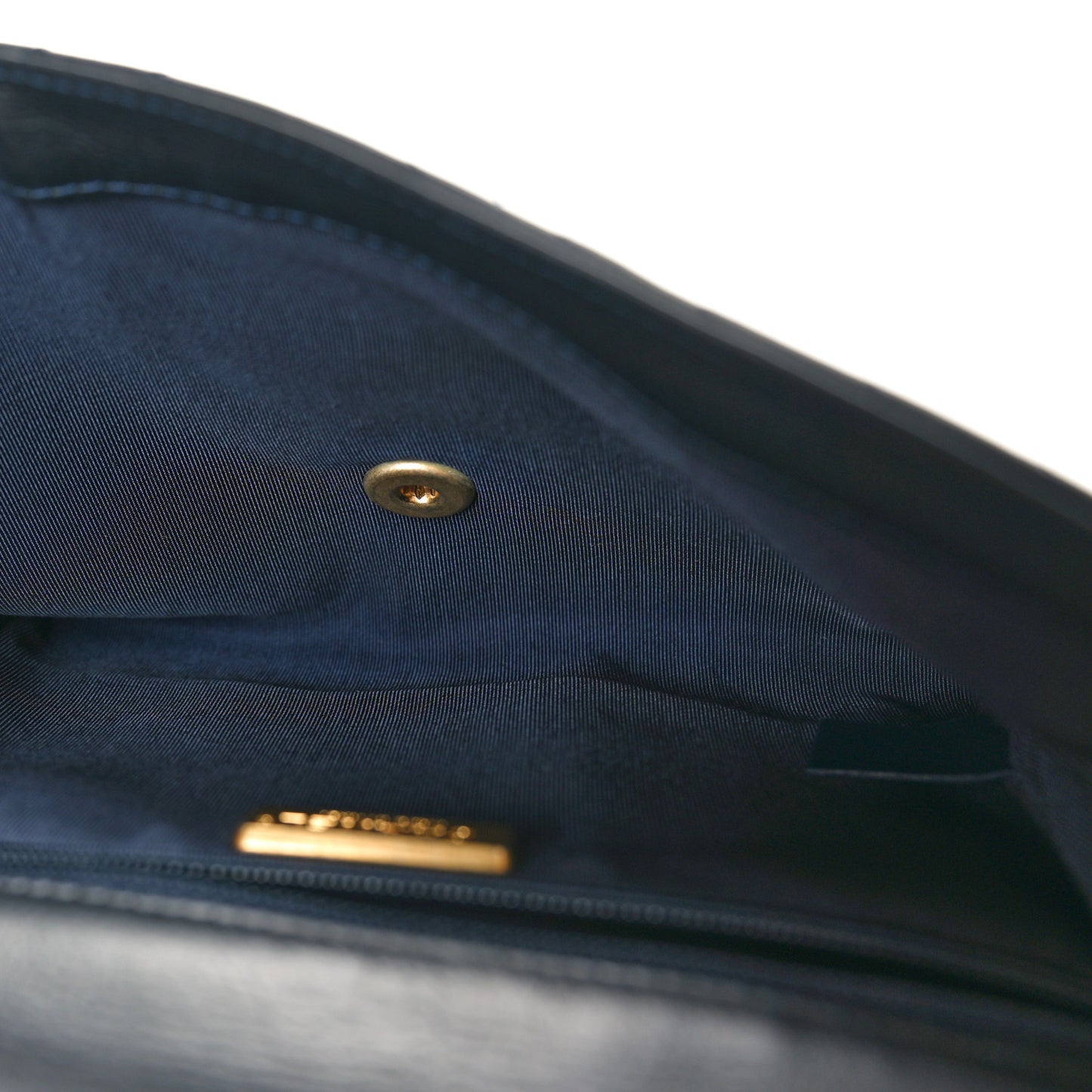 Calfskin Chevron Quilted Rock The Corner Clutch With Chain Black