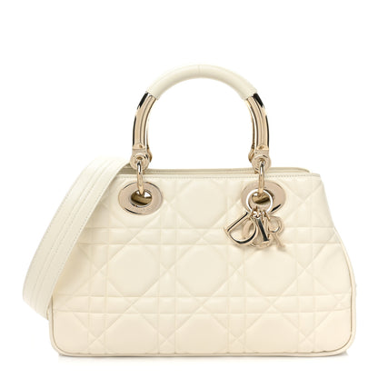Christian Dior Calfskin Cannage Medium The Lady 95.22 White 1 of 12