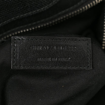Saint Laurent Raffia Linen Calfskin Small Rive Gauche Tote Black 7 of 14