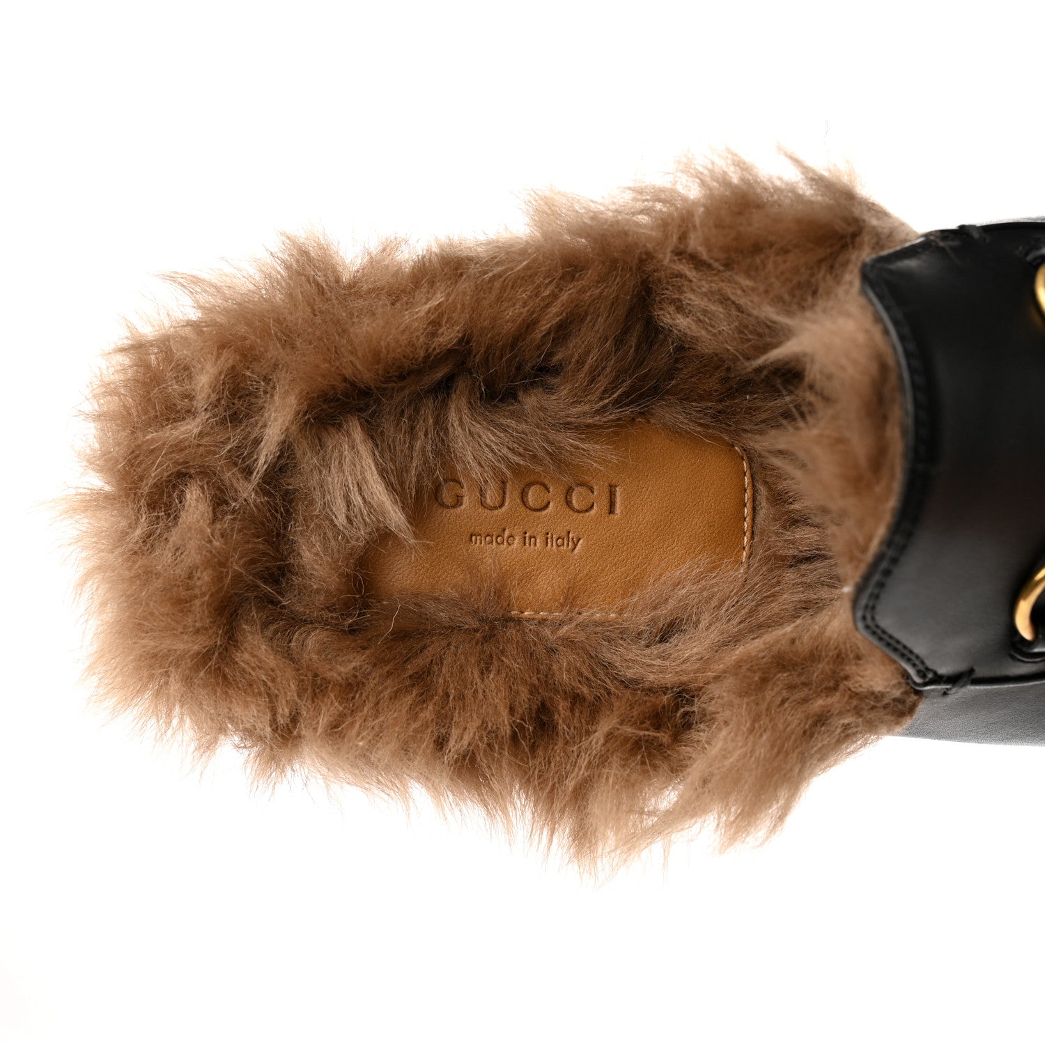 Gucci Calfskin Fur Womens Princetown Slippers 37.5 Black 7 of 11