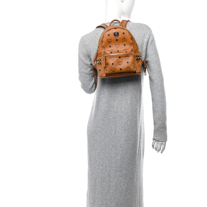 MCM Visetos Side Stud Mini Stark Backpack Cognac 2 of 9