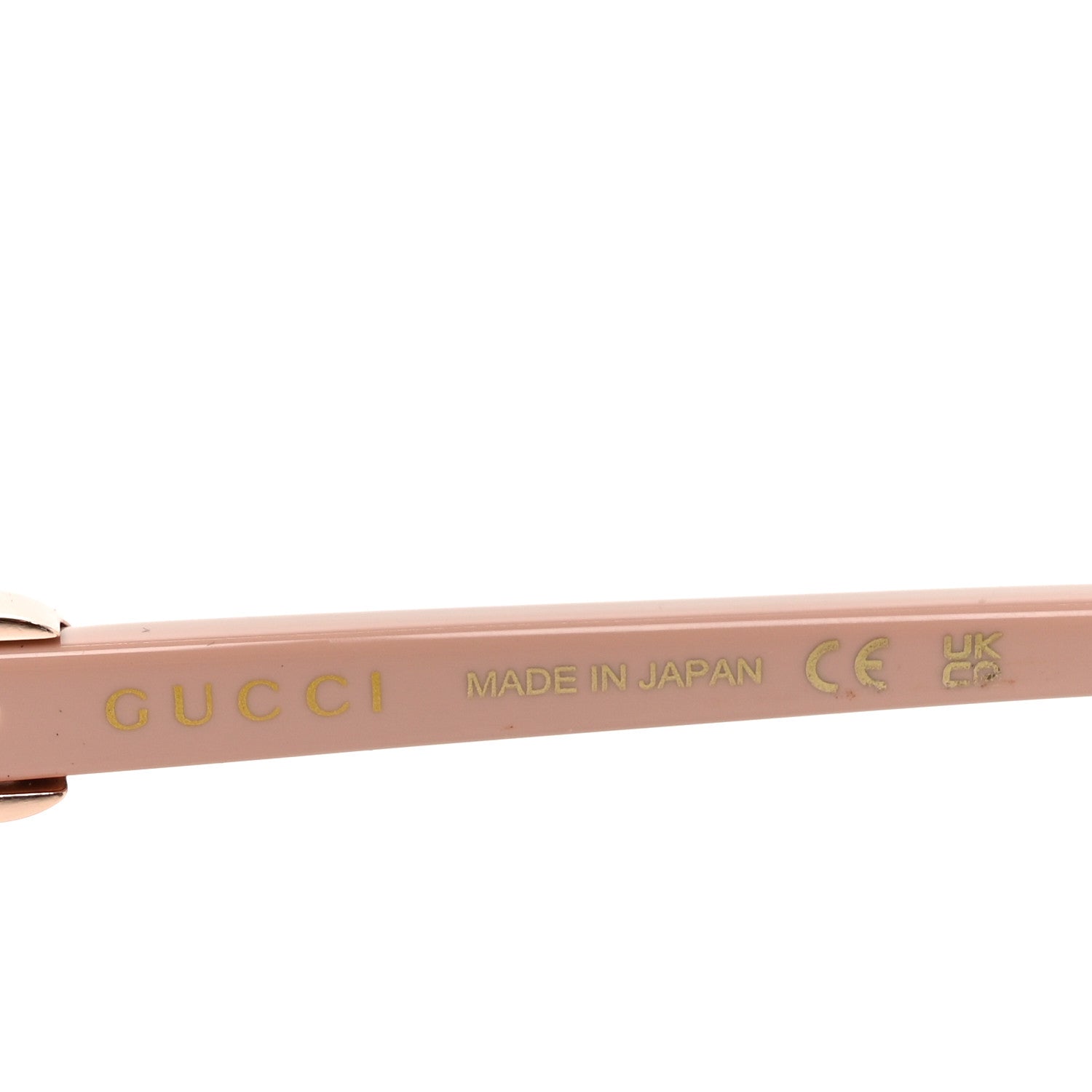 Gucci Metal Acetate Rectangular Frame Sunglasses GG1593S Rose Gold