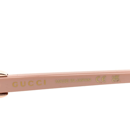 Gucci Metal Acetate Rectangular Frame Sunglasses GG1593S Rose Gold Pink 5 of 7