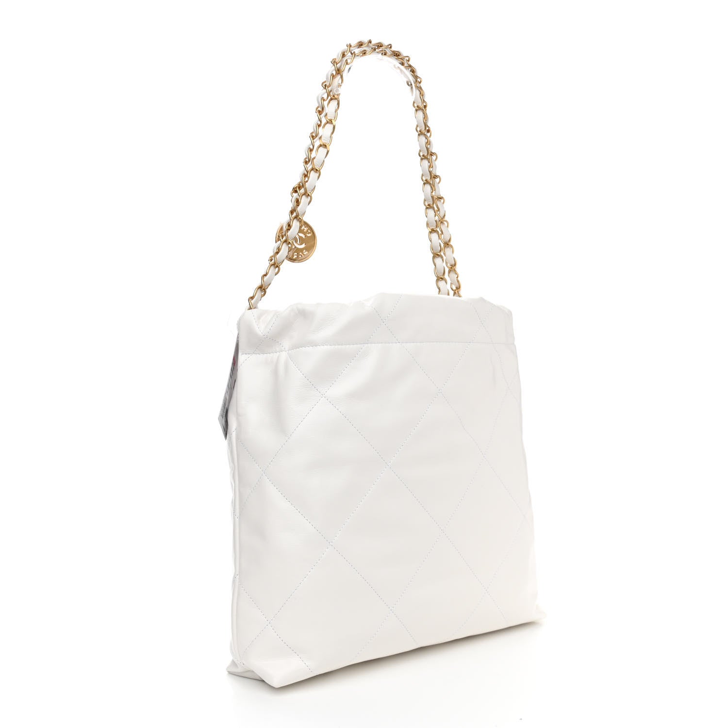 Chanel Shiny Calfskin Quilted Small Chanel 22 White 4 of 12