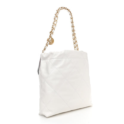 Chanel Shiny Calfskin Quilted Small Chanel 22 White 4 of 12