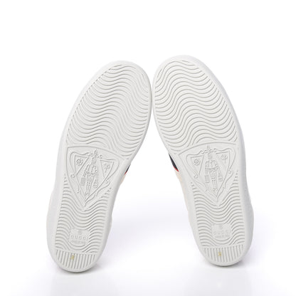 Gucci Calfskin Stripe Womens New Ace Sneakers 36 New Mystic White Ecru Red Flame 6 of 10