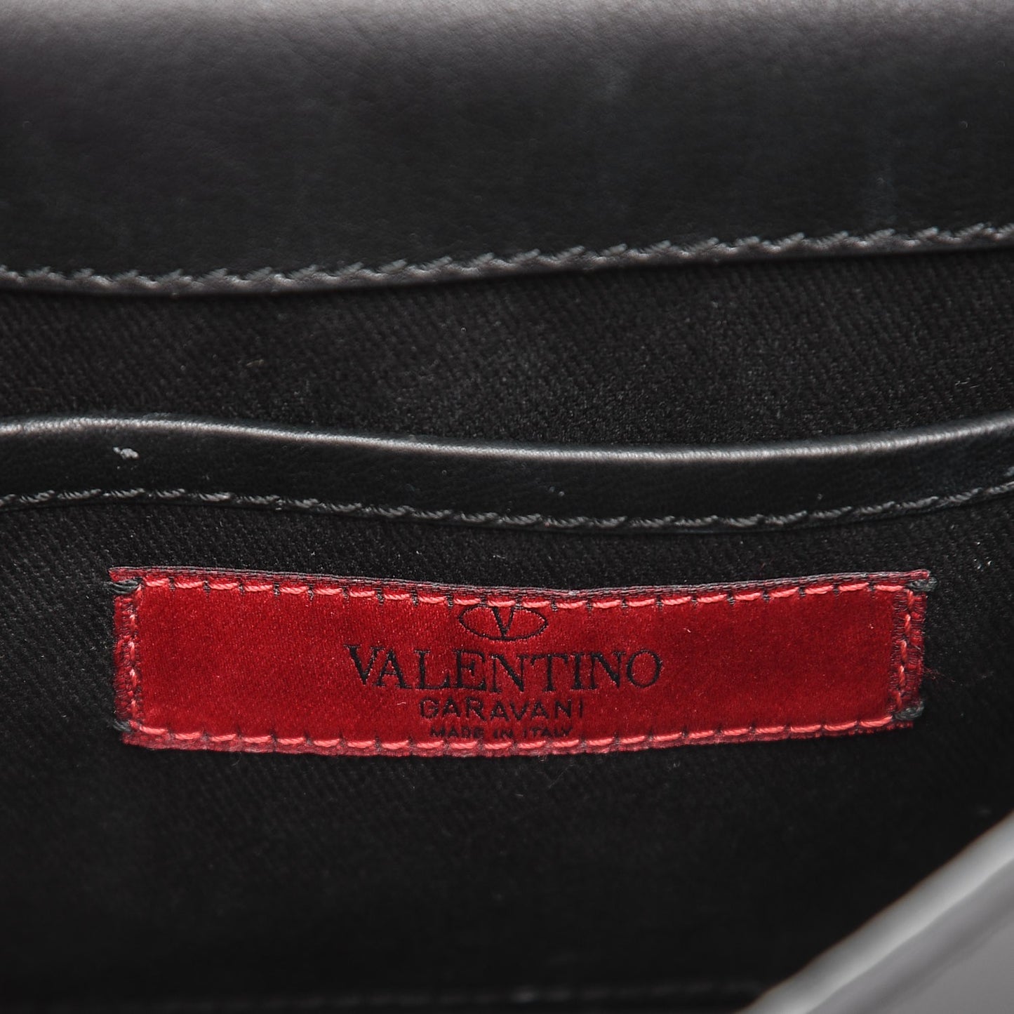 Calfskin Rockstud Crossbody Messenger Bag Black