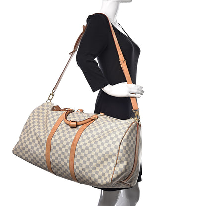 Louis Vuitton Damier Azur Keepall Bandouliere 55 2 of 9