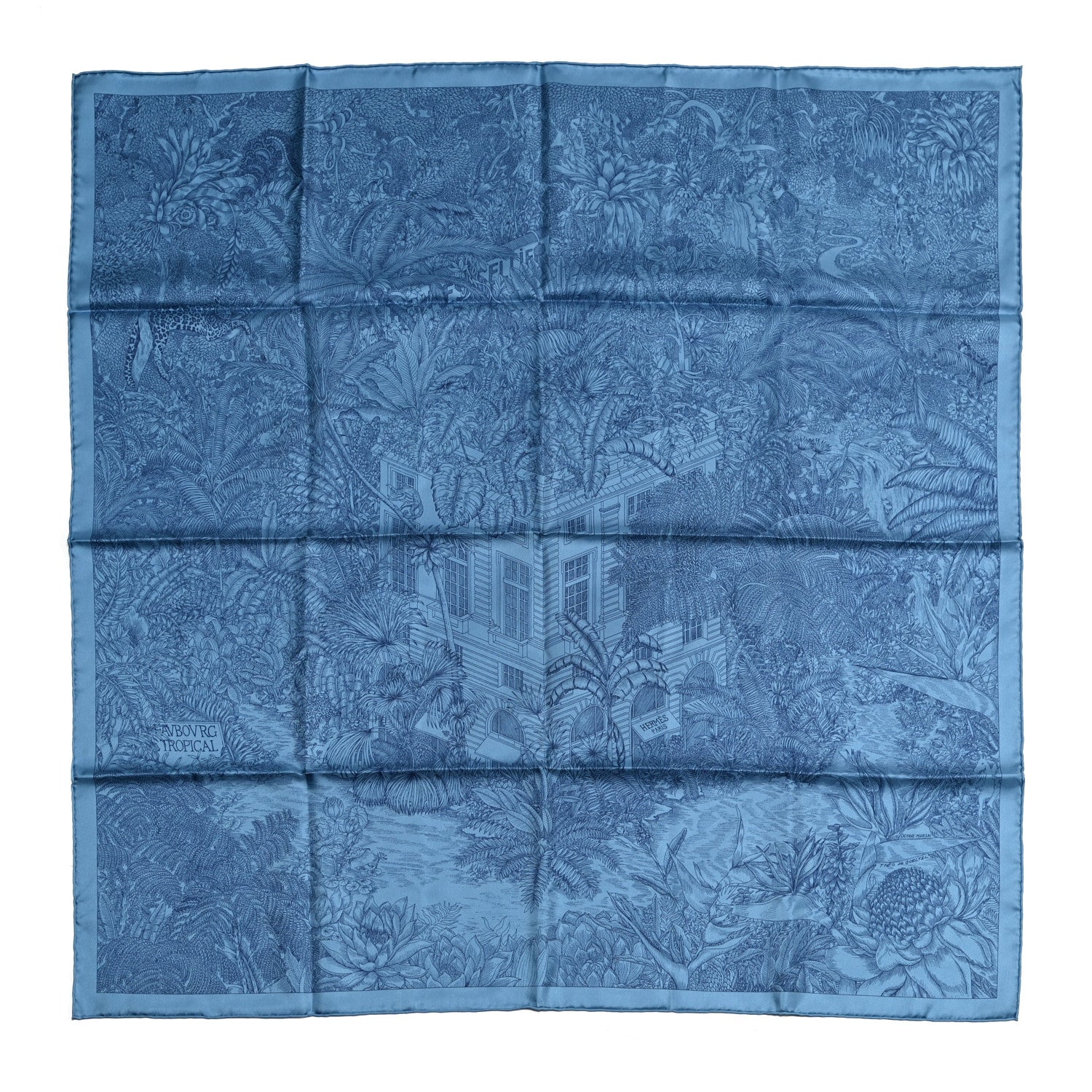 Hermes Silk Faubourg Tropical Wash Scarf 90 1 of 6