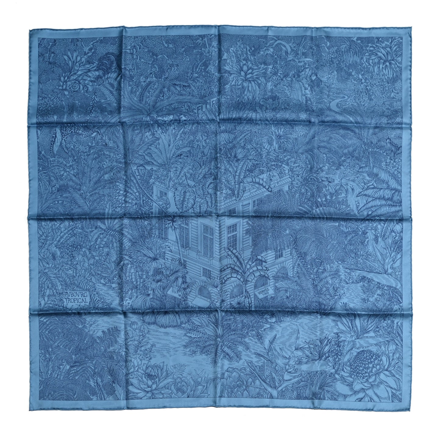 Silk Faubourg Tropical Wash Scarf 90