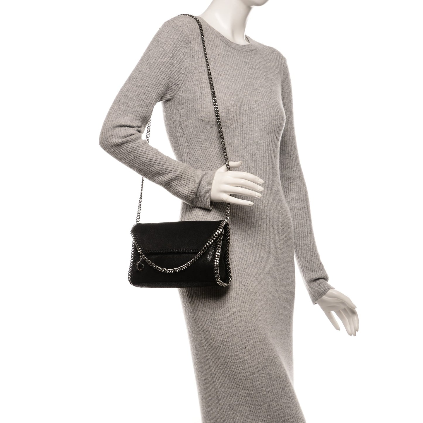 Shaggy Deer Falabella Mini Crossbody Bag Black