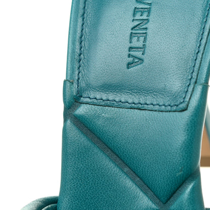 Bottega Veneta Nappa Quilted Rubber Lido Mule Sandals 38.5 Duck Green 10 of 11