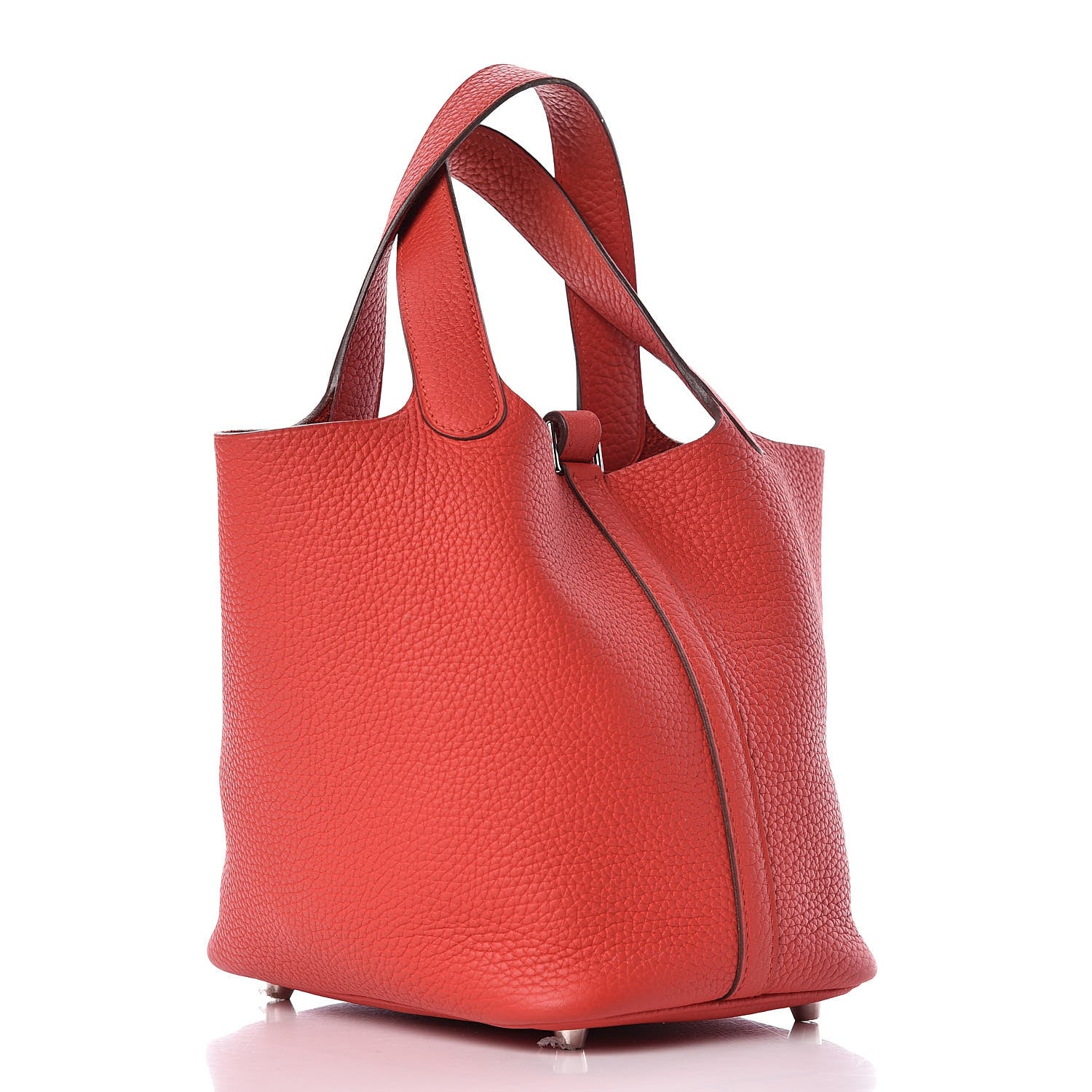 Hermes Taurillon Clemence Picotin Lock 18 PM Rouge Tomate 3 of 12