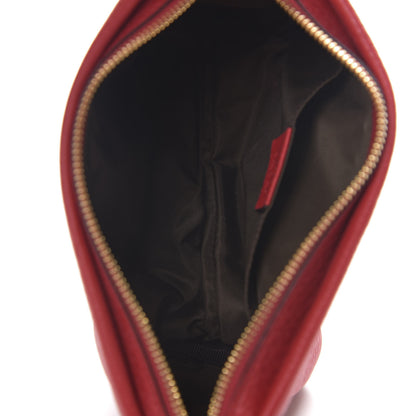 Gucci Pebbled Calfskin Soho Cosmetic Case Tabasco Red 4 of 8