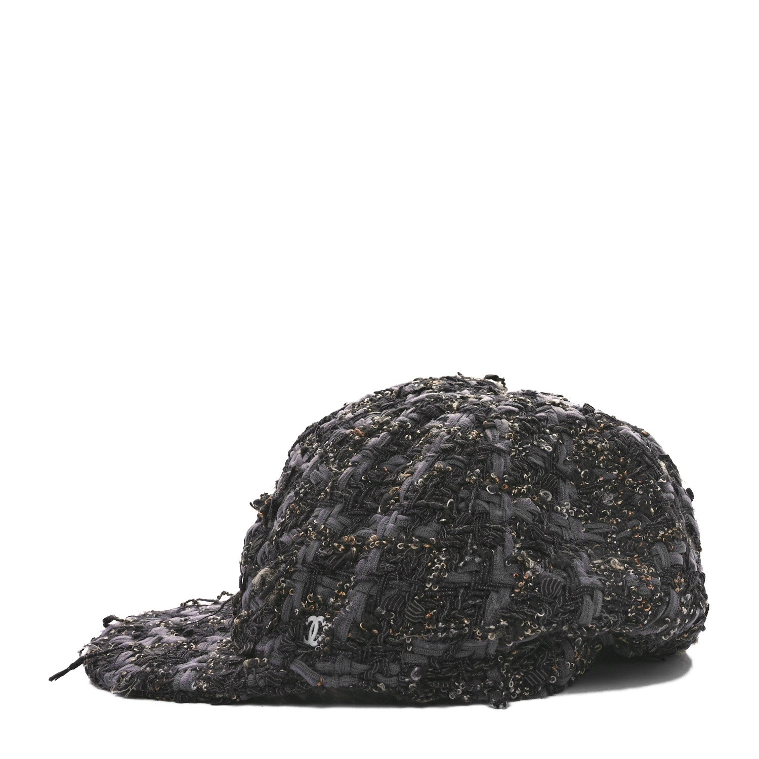 Chanel Cotton Tweed CC Beret M Black Multicolor 4 of 10