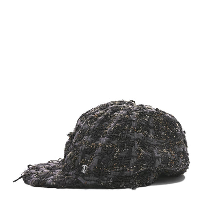 Chanel Cotton Tweed CC Beret M Black Multicolor 4 of 10