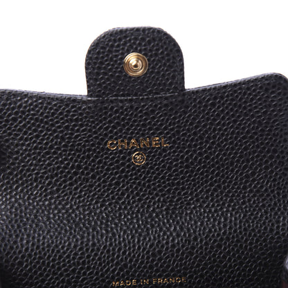 Chanel Caviar Quilted Flap Card Holder Wallet Black 6 of 10