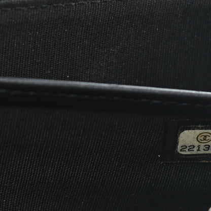 Chanel Caviar Patent Small CC Contour Zip Around Wallet Black 8 of 8