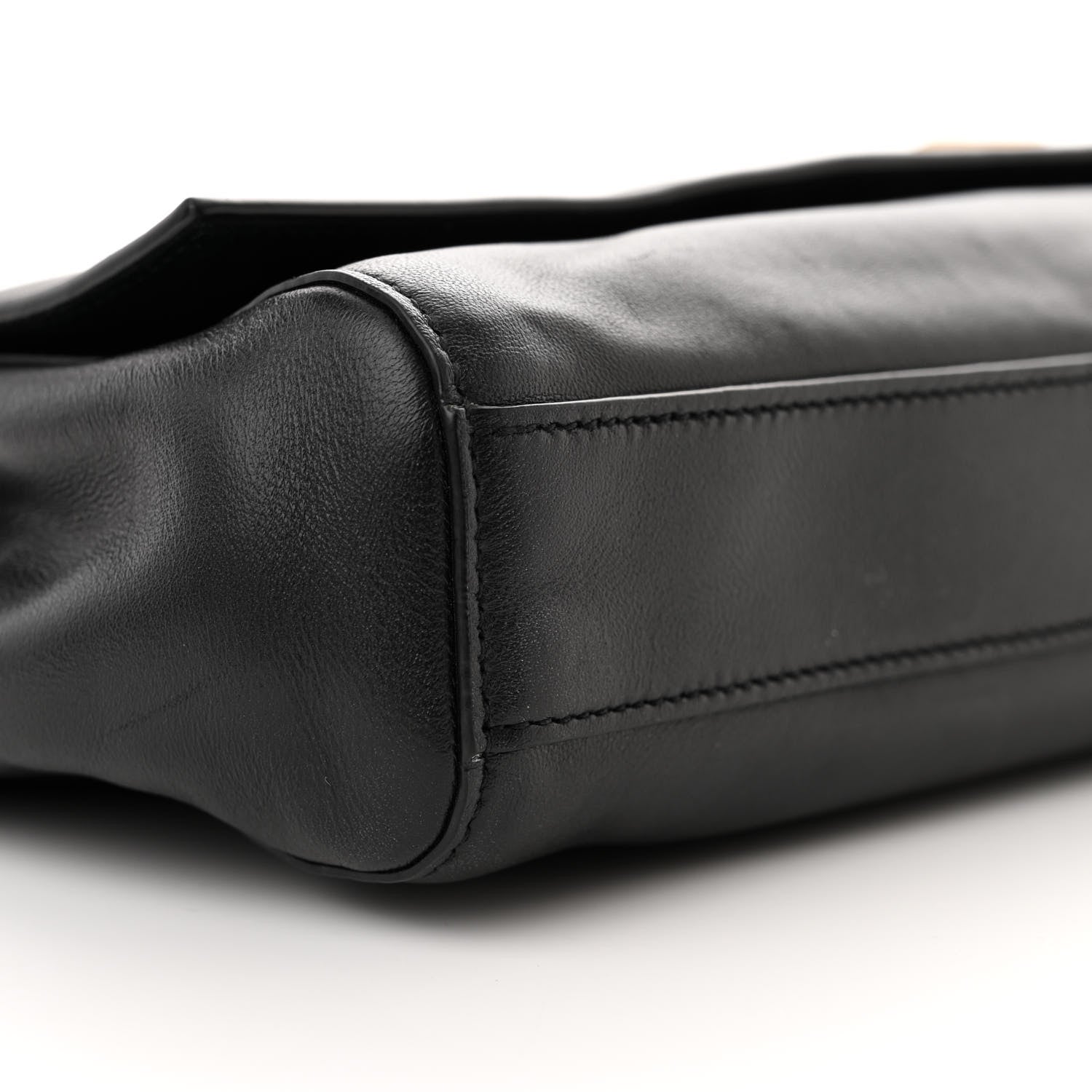 Saint Laurent Smooth Calfskin Suede Medium Reversible Monogram Kate Satchel Black 8 of 15