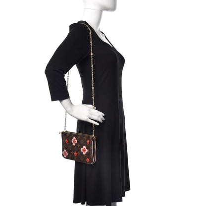 Louis Vuitton Monogram Blooming Flowers Double Zip Pochette 2 of 11