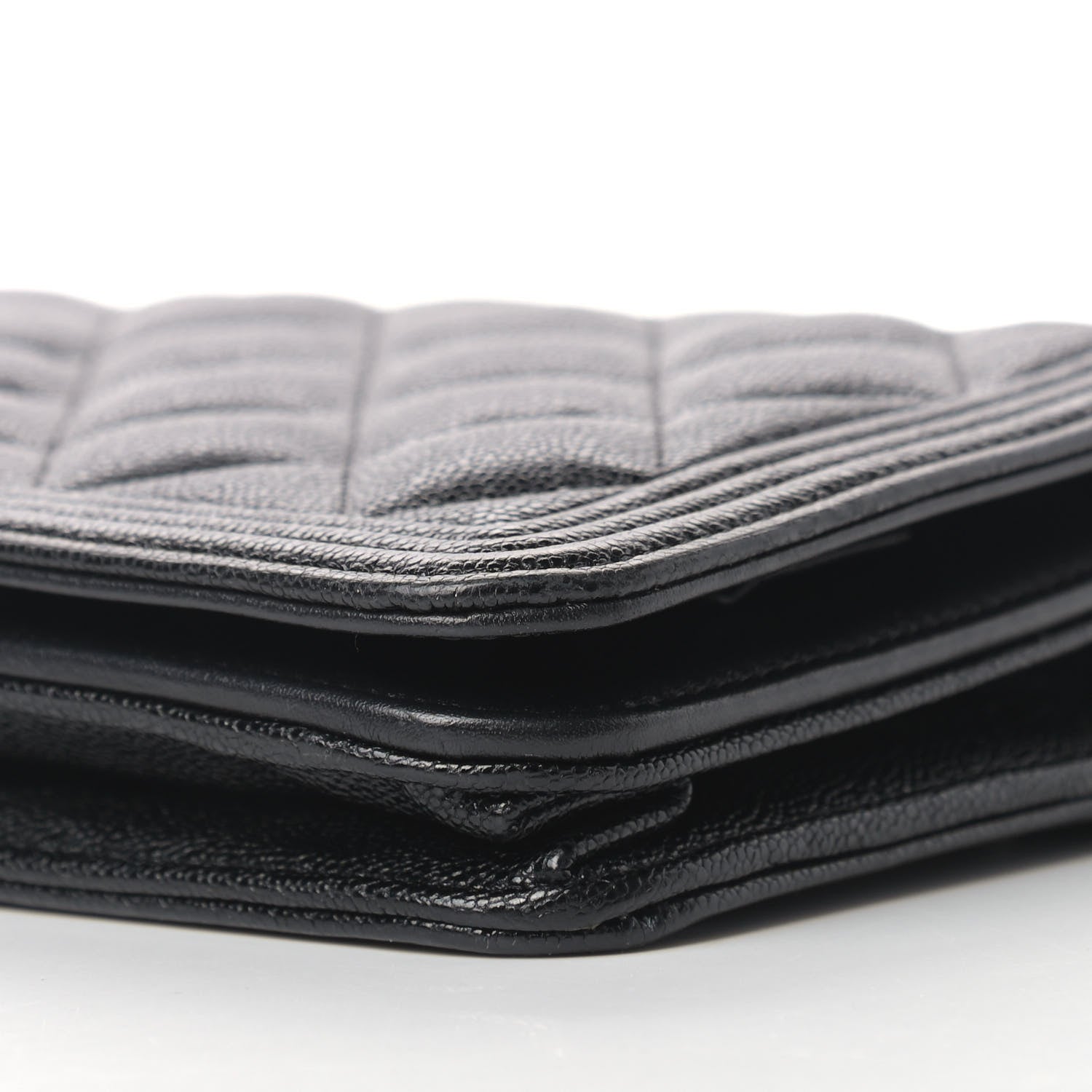 Chanel Caviar Quilted Boy Wallet On Chain WOC Black 9 of 12