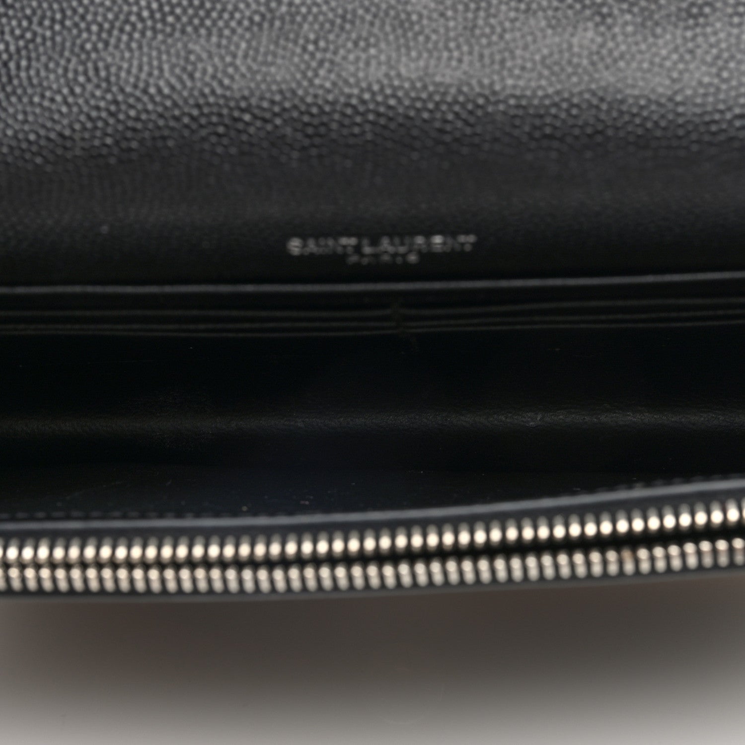 Saint Laurent Grain De Poudre Classic Monogram Kate Tassel Chain Wallet Black 5 of 9