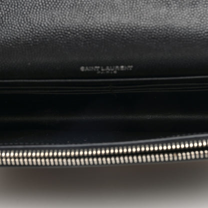 Saint Laurent Grain De Poudre Classic Monogram Kate Tassel Chain Wallet Black 5 of 9