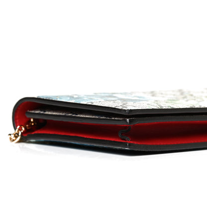 Gucci GG Supreme Monogram Blooms Chain Wallet Blue 7 of 10